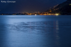 La luce della luna sul lago di Como e Domaso