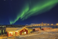 Aurora boreale a Tjeldsundbrua