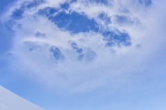Strana nuvola sullo scialpinista in val Lesina